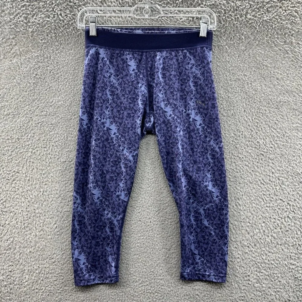 Puma Leggings Women's Small Purple Geometrical Print‎ Capri Leggings